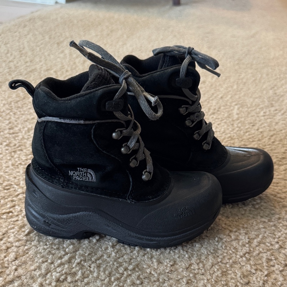 The North Face Kids Black and Gray Boots